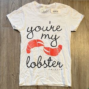 WHITE 'You're My Lobster' Friends Graphic Tee